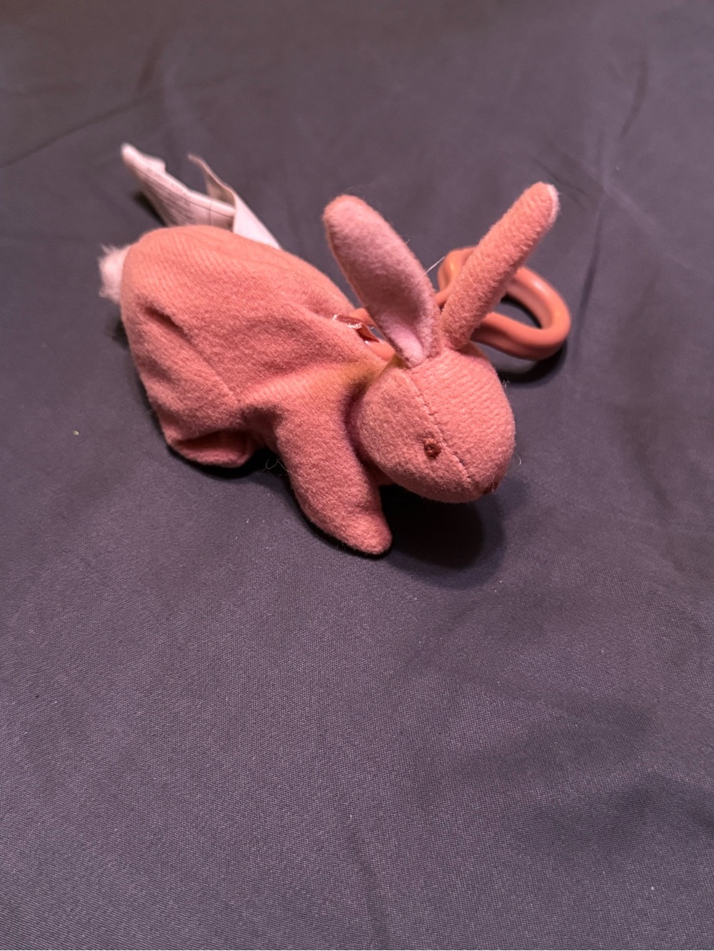 Vintage 1999 Burger King Teletubbies Bunny Plush Clip Keychain